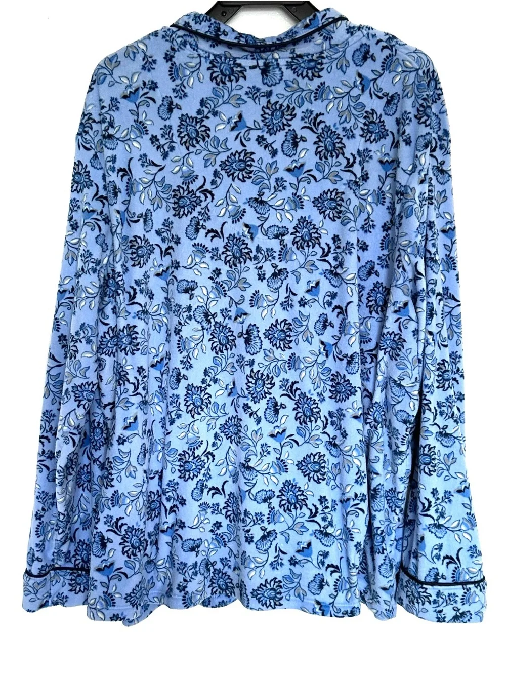 2PC Secret Treasures Plus Pajamas Women’s 3X Blue Floral Long Sleeve Shirt Pants